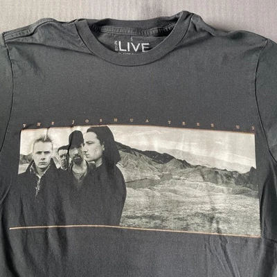 Camisa U2 Joshua Tree Para Hombres Pequeña Negra Rose Bowl Tour 2017 Camiseta Banda Pasadena Foto 1 de 4
