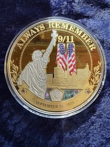 2021 Jumbo Dream GOLD 9/11 Coin 100m 24k-layered Commemorative Coin - Picture 1 of 5