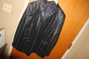 Venezzi Fine Men’s Wear Blazer Size XXL Black Striped Sports Jacket - Picture 1 of 6