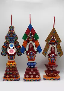 Juego Torma Ritual Budista Pintado a Mano - Imagen 1 de 10