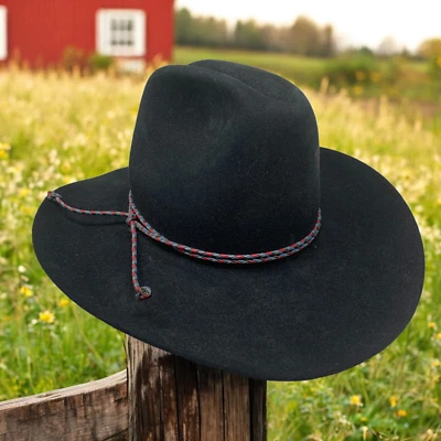 De colección Resistol Hard Money 4X Castor Negro Vaquero Sombrero Occidental Talla 7 Largo Ovalado Foto 1 de 4