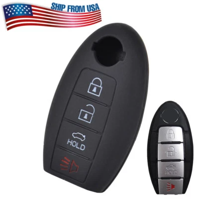 XUKEY Silicone Key Case Cover For Nissan Altima Sentra Leaf Maxima Fob 4 Button - Image 1 of 4