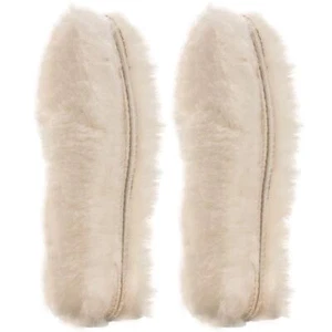 2 Pairs Sheepskin Luxury Shoe Insoles Warm Wool Insoles for Men Women, US 10 - Picture 1 of 7