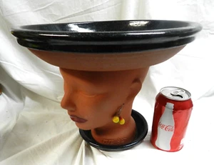 VERY Rare VINTAGE Tito Handmade Party Heads 1995 GLAZED SulptUre Serving PLATTER - Picture 1 of 13