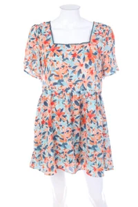 Peace n´ Love Kleid Boho Blumen Print S petrol NEU - Bild 1 von 4