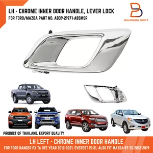 Manija de puerta interior cromada izquierda izquierda izquierda para camioneta Ford Ranger PX T6 12-21 AB39-21971 - Imagen 1 de 8