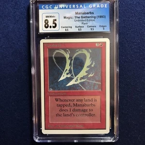 MTG Unlimited Manabarbs CGC 8.5 Quad++ NM/Mint+  (9.5 corners, 9 edges) '93 - Picture 1 of 2