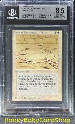 MTG Limited Edition Alpha 1993 Circle of Protection: White BGS 8.5Q++ (B.Quad++) - Image 1 of 4