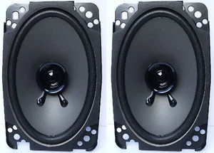 Pair 4" x 6" Dual Cone Car Stereo Audio SPEAKERS Factory OEM Style Replacements - Picture 1 of 10