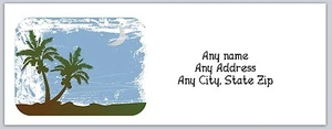 Etiquetas de dirección personalizadas palmera de playa (C 695) - Imagen 1 de 3