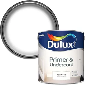 Dulux Primer & Undercoat Paint For Wood 2.5L - Picture 1 of 4