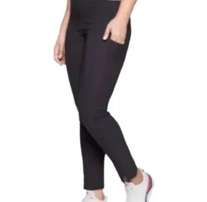 Nuevo con etiquetas Pantalón Athleta Wander Slim Cónico Talla 2P Negro resistente al agua y la abrasión - Imagen 1 de 9