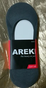 Areke Women's "No Show" Slip On Socks Dark Gray 4 Pk - Picture 1 of 1