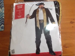 Treasure Captain Pirate Nautical Adult Mens Halloween Costume New XXL 48-52 - Picture 1 of 4