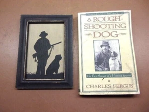 A Rough Shooting Dog by Charles Fergus & Oil on Canvas Man & Dog Hunting Picture - Picture 1 of 7