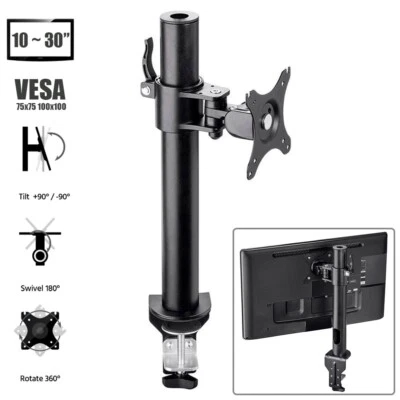 LCD LED Monitor Desk Mount Stand Bracket Adjustable 10" - 30" Screen PC TV VESA - Image 1 of 4