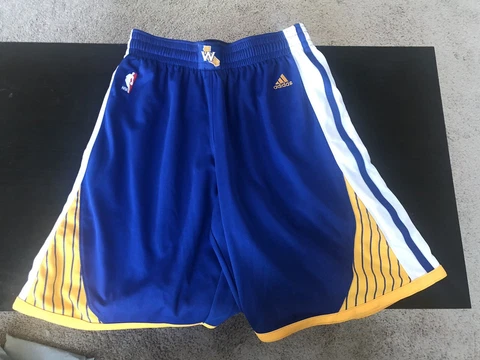 adidas golden state warriors blue gold classic shorts Size M Swingman Authentic Cover