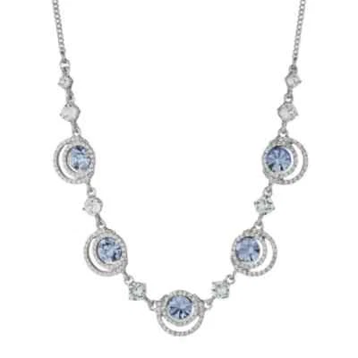 Collar Givenchy azul y claro mezclado cristal llamativo. Venta al por menor $78 Foto 1 de 4