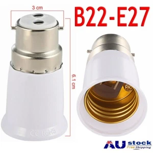 B22 to E27 Bulb 2Pack Lamp Holder Base Socket Screw Bayonet Converter Adapter - Picture 1 of 6