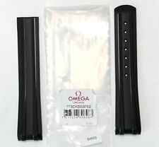 Original Omega Seamaster 20mm Black Rubber Watch Band Strap AND Deployment Clasp