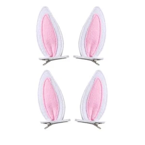 4PCS Bunny Ears Hair Clips 4 Inch Women Halloween Easter Rabbit Costume Acces... - Picture 1 of 7
