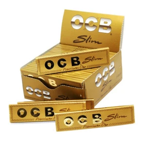 OCB GOLD Slim Premium One King Size Rolling Smoking Papers Skins Rizla Genuine - Picture 1 of 1