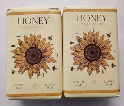 Porto Antigo HONEY  Luxury BAR SOAP Scented  LOT OF 2 - 10.5 oz EACH  - Image 1 of 2