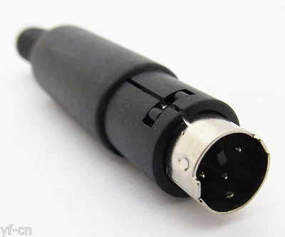10pcs Mini DIN Plug Jack Connector with Black ABS Plastic Handle 3pin to 8pin - Image 1 of 3