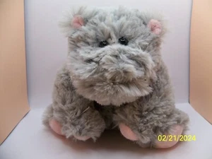 B.J. Toyco Inc Hippo Plush 6" Sitting Stuffed Animal Gray - Picture 1 of 11