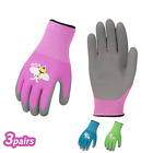 Vgo 1/3Pairs Age 3-9 Kids Latex Gardening Gloves Work Gloves(KID-RB6013)