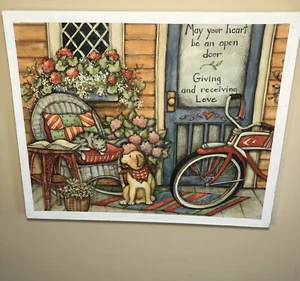 NEW HomePainting May hour Heart Be An Open Door .stocking 20”Long And 16” Wide - Picture 1 of 12