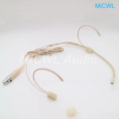  Beige ear Hook Headworn Microphone for AKG Samson mini 3Pin Wireless MiCWL HC82 - Image 1 of 4