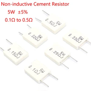 5W Non-Inductive Cement Resistor ±5% Values of 0.1Ohm-0.5Ohm Ceramic Resistor - Picture 1 of 4