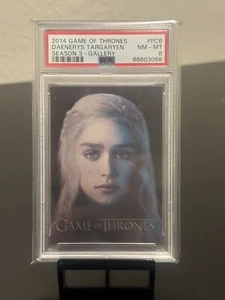 2014 PSA 8 NM-MT Game of Thrones Season 3 Card #PC6 Gallery Daenerys Targaryen - Bild 1 von 6