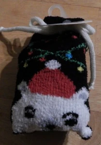 Sock In A Pouch Girl's Polar Bear Christmas Socks One Size - Picture 1 of 3