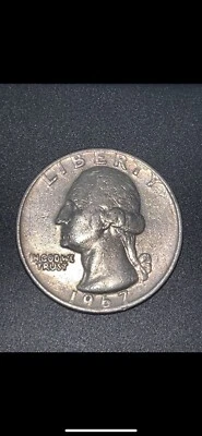1967 Washington Quarter- No Mint Mark  Letters and Date on Rim Mint ERR - Image 1 of 4