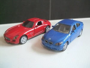 Siku 1045 BMW 545i e Siku 1445 Mercedes Benz SLS AMG - Foto 1 di 8