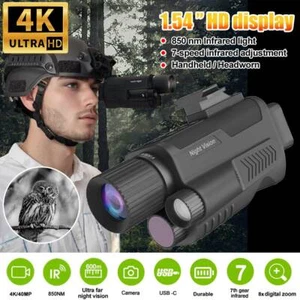 Headwear/Handheld Digital IR 850nm Day & Night Vision Device 8x Zoom Monocular - Picture 1 of 17
