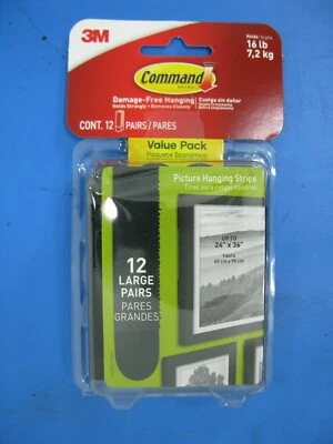 Tiras grandes negras para colgar cuadros Command™ 12 juegos de tiras (17206BLK-12ES) Foto 1 de 4