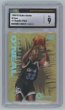 1994-95 SkyBox Emotion N-Tense Shaquille O'Neal CSG 9 Basketball Cards #7