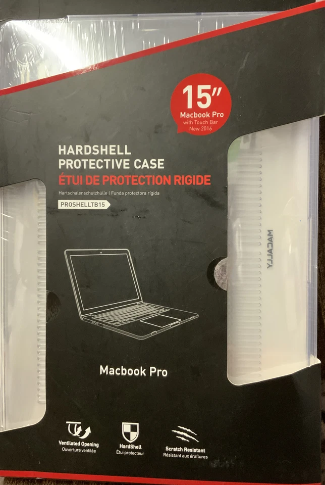 ⚡️Macally MacBook Pro 15 Case Cover with touch Bar Transparent (PROSHELLTB15) 🆕 - Image 1 of 2