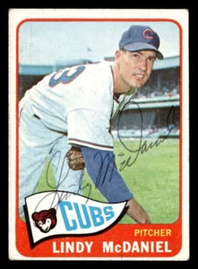 1965 Topps Lindy McDaniel #244 Chicago Cubs    Signed/Auto SX1031 - Picture 1 of 2