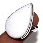 Mother Of Peral 925 Silver Plated Gemstone Handmade Ring US 8 Gifts For Her w705