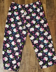 Hello Kitty Pajama PJ Fleece Pants Size L Large 12-14 Women's