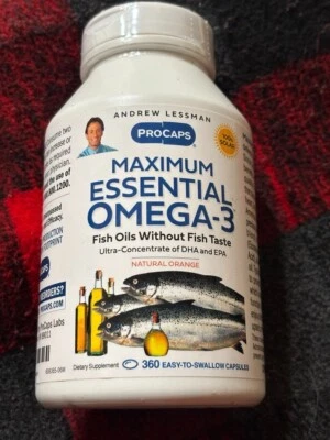 Andrew Lessman Maximum Essential Omega-3 360 Capsules Exp. 02/28/2028 - Image 1 of 4