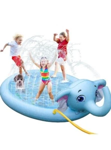 Susengo Brand Sprinkler And Splash Play Mat 53.6 ft elephant  - Picture 1 of 8