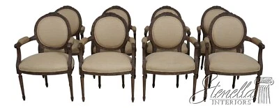 L66753-56: Juego de 8 sillones de comedor tapizados franceses Luis XVI Foto 1 de 4