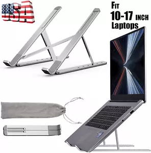 Laptop Stand Ergonomic Aluminium Alloy Computer Riser Adjustable Height Portable - Picture 1 of 11