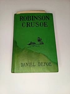 Vintage Hardcover Books Grosset & Dunlap Robinson Crusoe Daniel Defoe - Picture 1 of 12