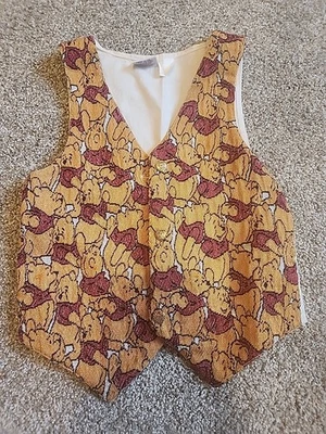 Vintage 90s All Over Print Tapestry Woven Cotton Winnie the Pooh Vest size 5/6 - Image 1 of 4